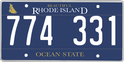 RI license plate 774331