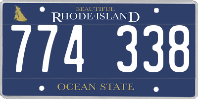 RI license plate 774338