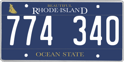 RI license plate 774340