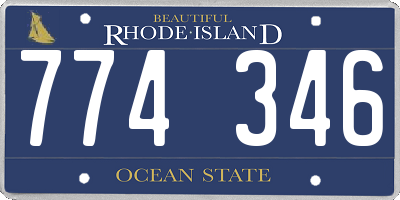 RI license plate 774346