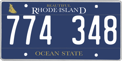 RI license plate 774348