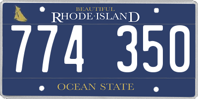 RI license plate 774350