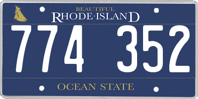 RI license plate 774352