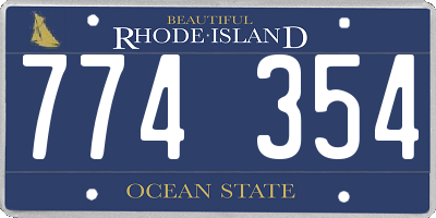 RI license plate 774354