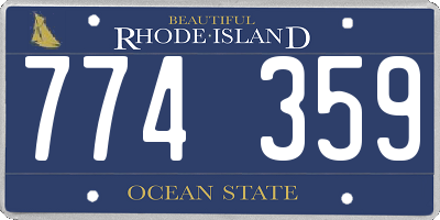 RI license plate 774359