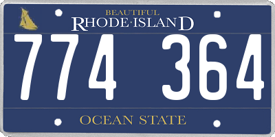 RI license plate 774364