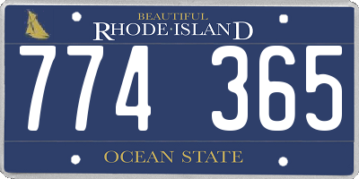 RI license plate 774365