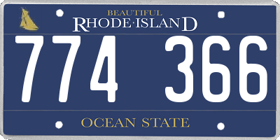 RI license plate 774366