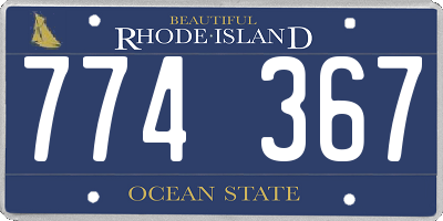 RI license plate 774367