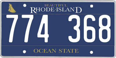 RI license plate 774368