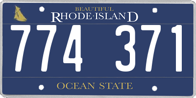 RI license plate 774371