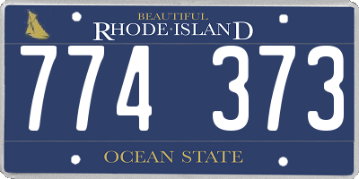 RI license plate 774373