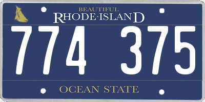RI license plate 774375