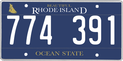 RI license plate 774391