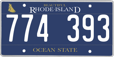 RI license plate 774393