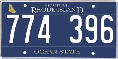 RI license plate 774396