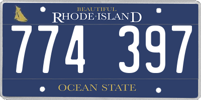 RI license plate 774397