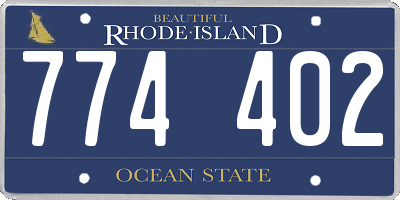 RI license plate 774402