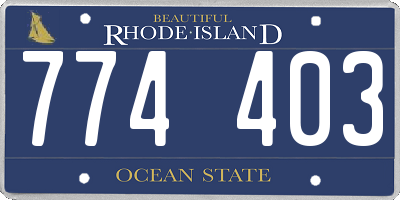 RI license plate 774403