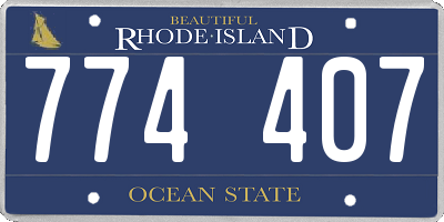 RI license plate 774407