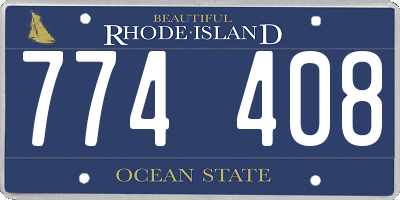 RI license plate 774408