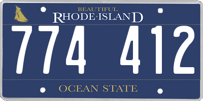RI license plate 774412