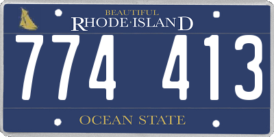 RI license plate 774413