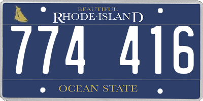 RI license plate 774416