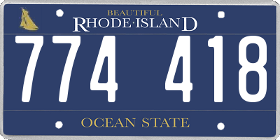 RI license plate 774418