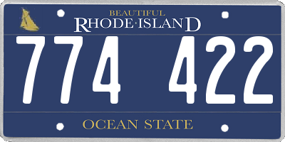 RI license plate 774422