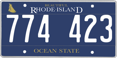 RI license plate 774423