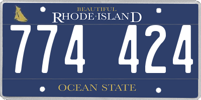RI license plate 774424