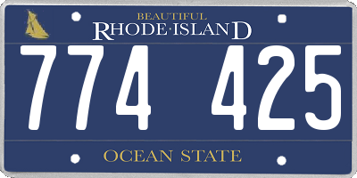 RI license plate 774425