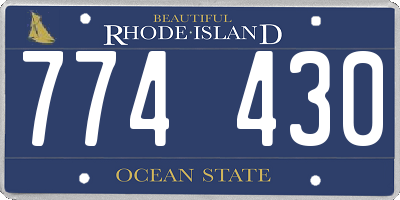 RI license plate 774430