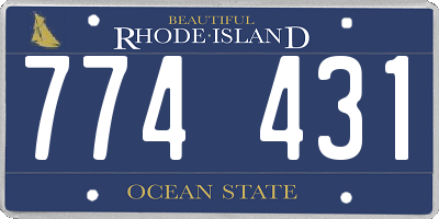 RI license plate 774431