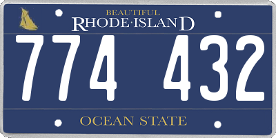 RI license plate 774432
