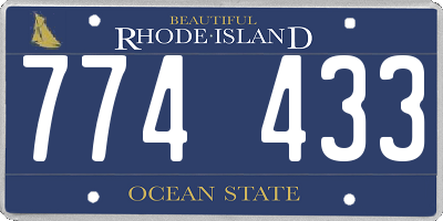 RI license plate 774433
