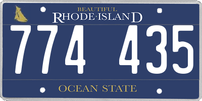 RI license plate 774435