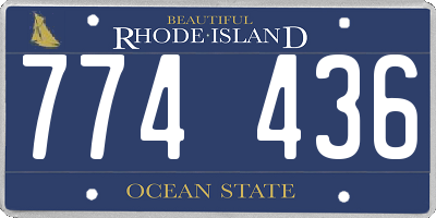 RI license plate 774436