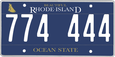 RI license plate 774444