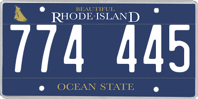 RI license plate 774445
