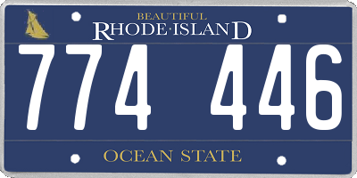 RI license plate 774446