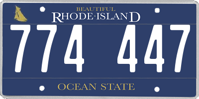 RI license plate 774447