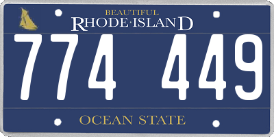 RI license plate 774449