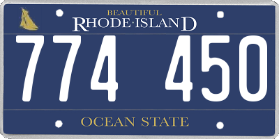 RI license plate 774450