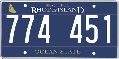 RI license plate 774451