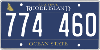 RI license plate 774460