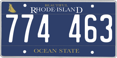 RI license plate 774463