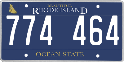RI license plate 774464