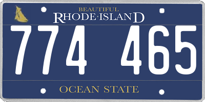 RI license plate 774465